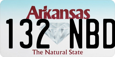 AR license plate 132NBD