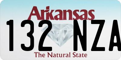 AR license plate 132NZA