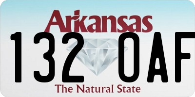 AR license plate 132OAF