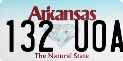 AR license plate 132UOA