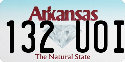 AR license plate 132UOI