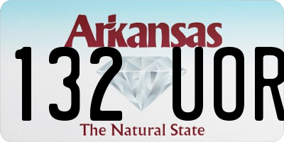 AR license plate 132UOR