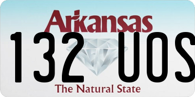 AR license plate 132UOS