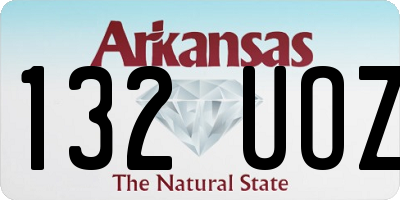 AR license plate 132UOZ