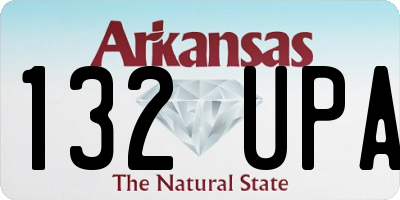 AR license plate 132UPA