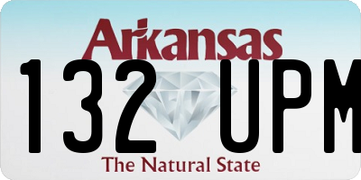AR license plate 132UPM