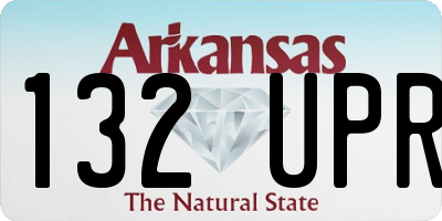 AR license plate 132UPR