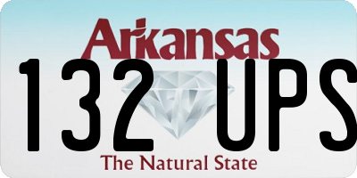 AR license plate 132UPS