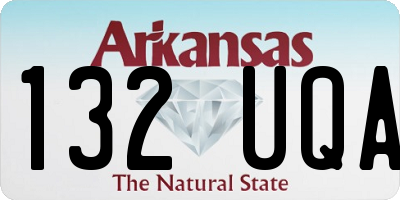 AR license plate 132UQA