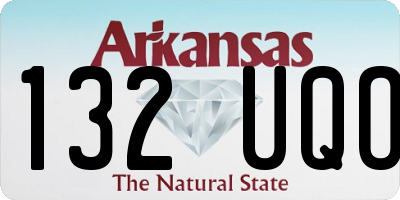 AR license plate 132UQO