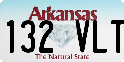 AR license plate 132VLT