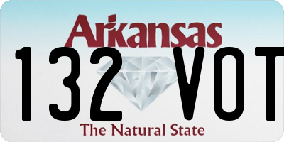 AR license plate 132VOT