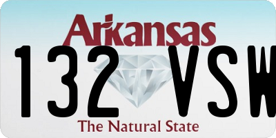 AR license plate 132VSW
