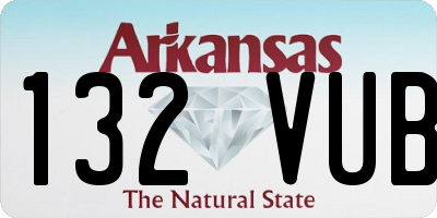 AR license plate 132VUB