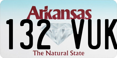 AR license plate 132VUK