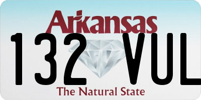 AR license plate 132VUL