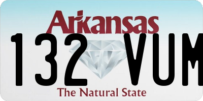 AR license plate 132VUM
