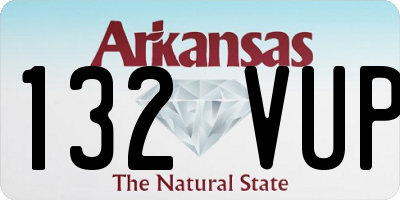 AR license plate 132VUP