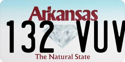 AR license plate 132VUV