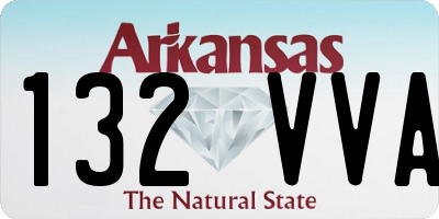 AR license plate 132VVA