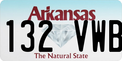 AR license plate 132VWB