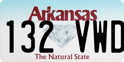 AR license plate 132VWD