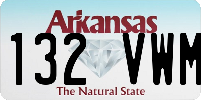 AR license plate 132VWM