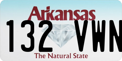 AR license plate 132VWN