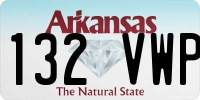 AR license plate 132VWP