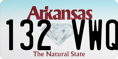 AR license plate 132VWQ
