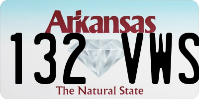 AR license plate 132VWS