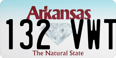 AR license plate 132VWT