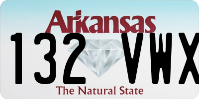 AR license plate 132VWX