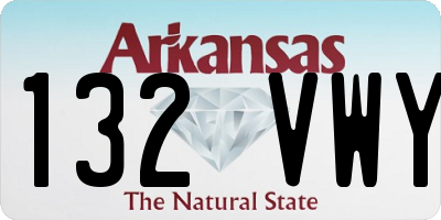 AR license plate 132VWY