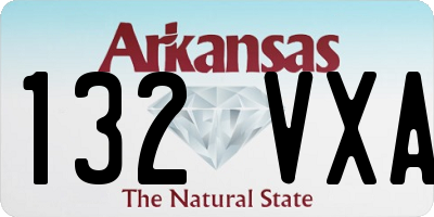 AR license plate 132VXA