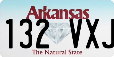 AR license plate 132VXJ