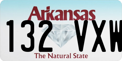 AR license plate 132VXW
