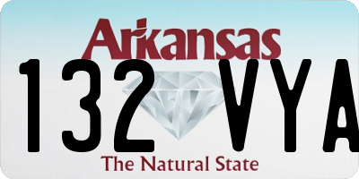 AR license plate 132VYA