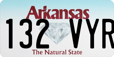 AR license plate 132VYR