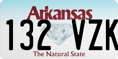 AR license plate 132VZK