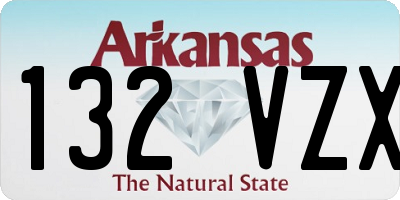 AR license plate 132VZX