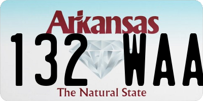 AR license plate 132WAA