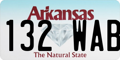 AR license plate 132WAB