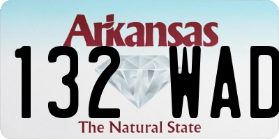 AR license plate 132WAD