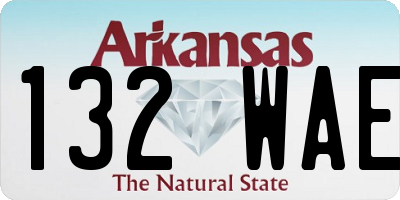 AR license plate 132WAE