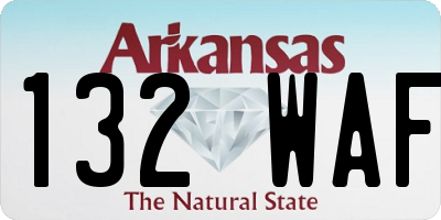 AR license plate 132WAF