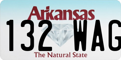 AR license plate 132WAG
