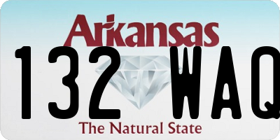 AR license plate 132WAQ