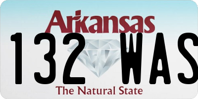 AR license plate 132WAS