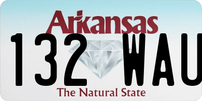 AR license plate 132WAU